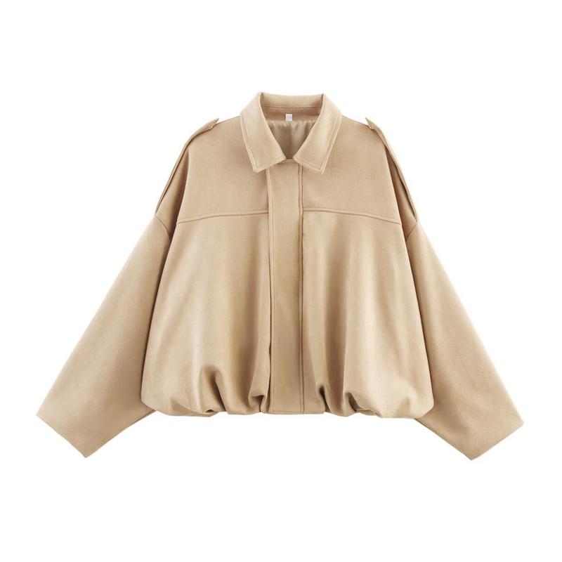 Élégante veste en cuir style bomber