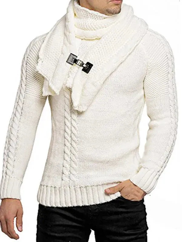 Pull moderne pour homme tricoté à torsades