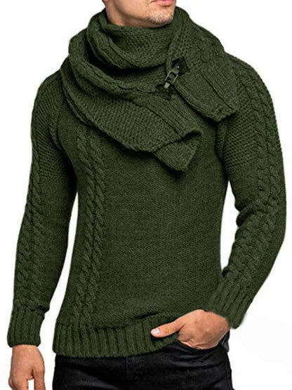 Pull moderne pour homme tricoté à torsades