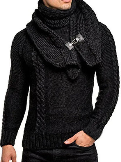 Pull moderne pour homme tricoté à torsades