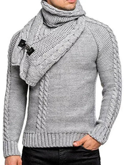Pull moderne pour homme tricoté à torsades
