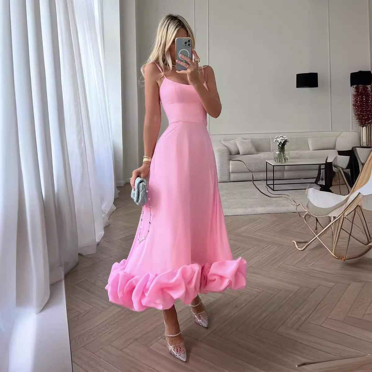 Robe glamour à paillettes Femme Fête