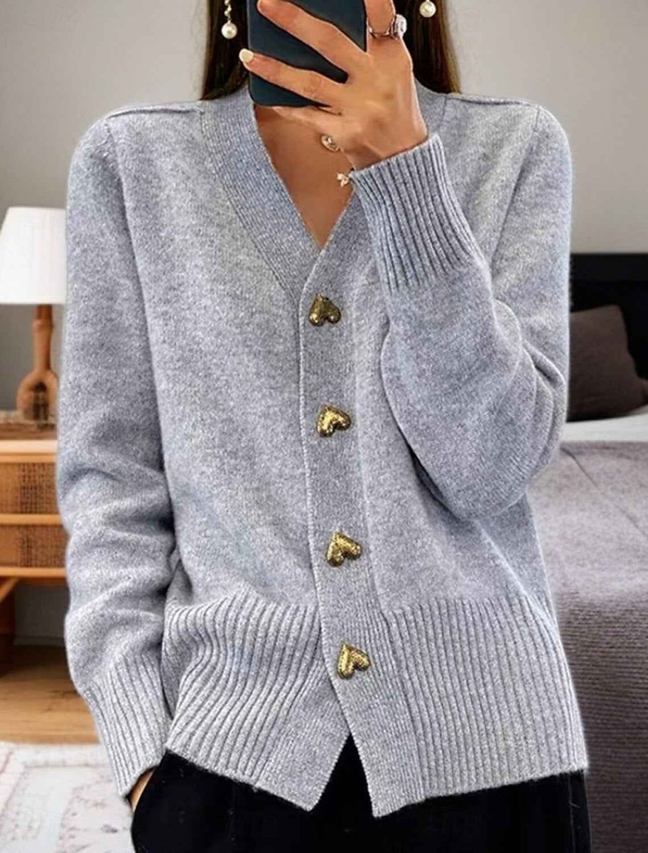 Eleganter Damen-Cardigan mit Knöpfen - IdealeKleiden
