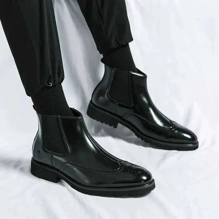Chaussures à enfiler en cuir pour hommes