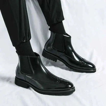 Chaussures à enfiler en cuir pour hommes