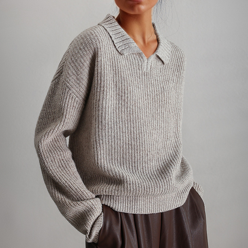 Pull-overs en tricot confortables pour femme, coupe ample