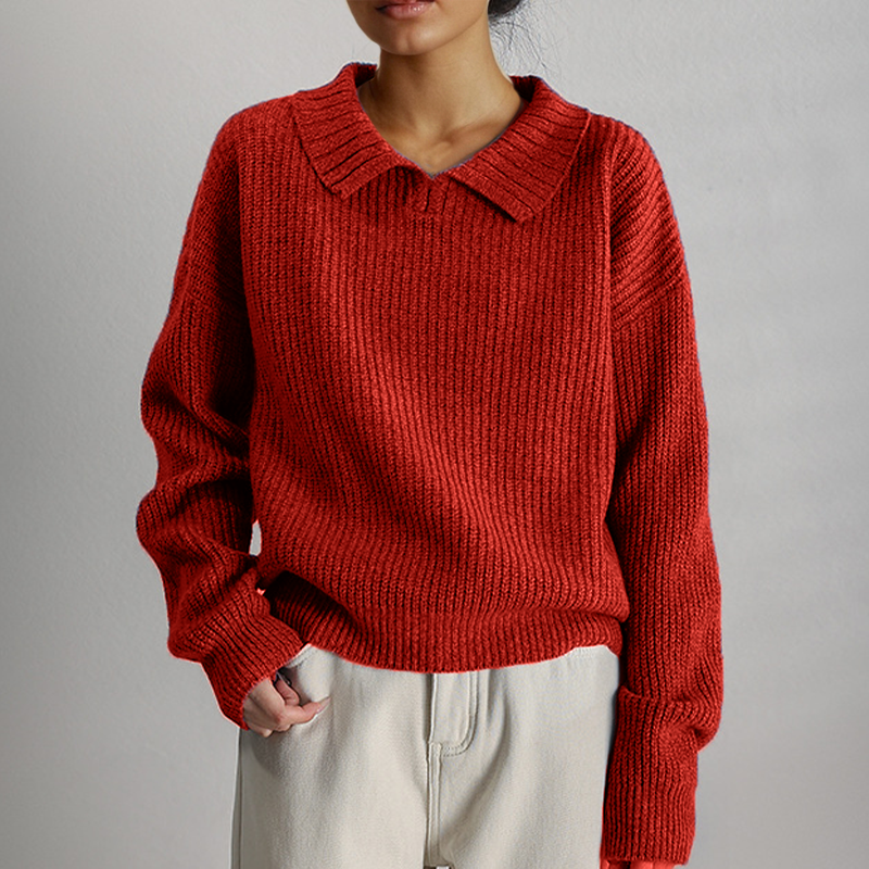 Pull-overs en tricot confortables pour femme, coupe ample
