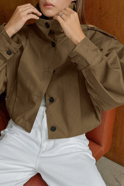 Veste femme élégante col plissé
