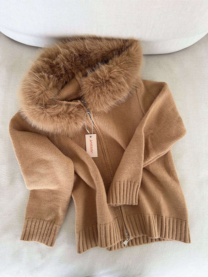 Blouson femme tendance en fausse fourrure