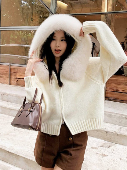 Blouson femme tendance en fausse fourrure