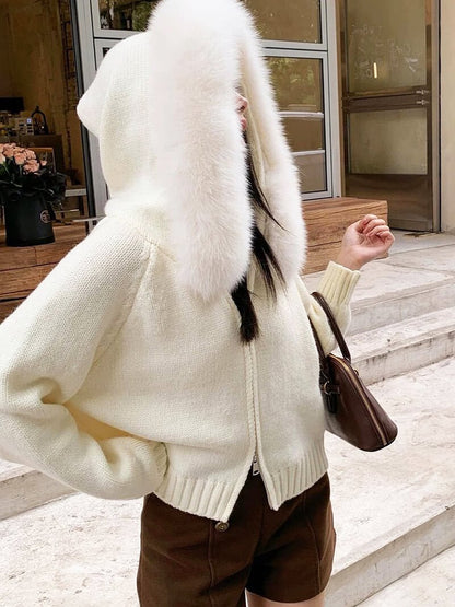 Blouson femme tendance en fausse fourrure