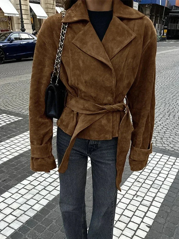 Blouson en cuir rétro style vintage
