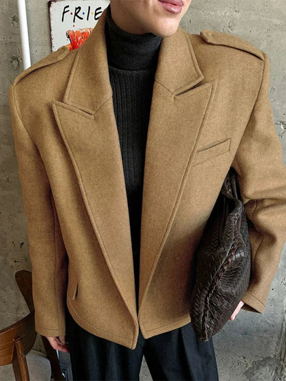 Blazer chic épaulettes femme