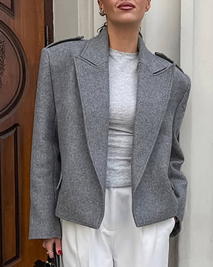 Blazer chic épaulettes femme