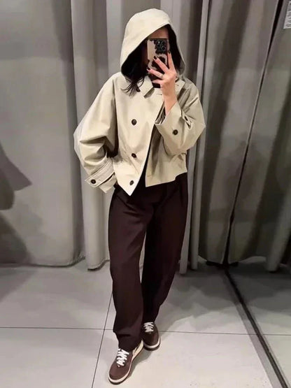 Trench-coat stylé avec capuche