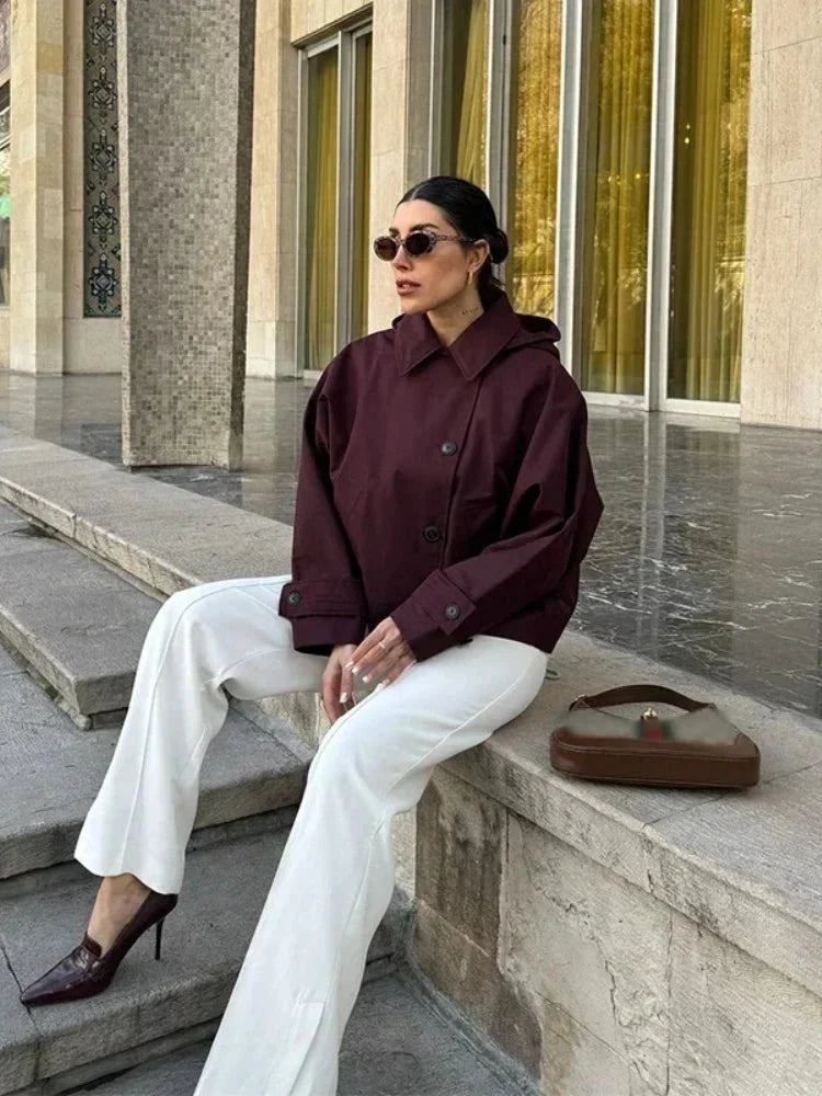 Trench-coat stylé avec capuche