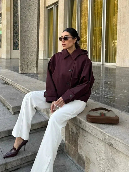 Trench-coat stylé avec capuche