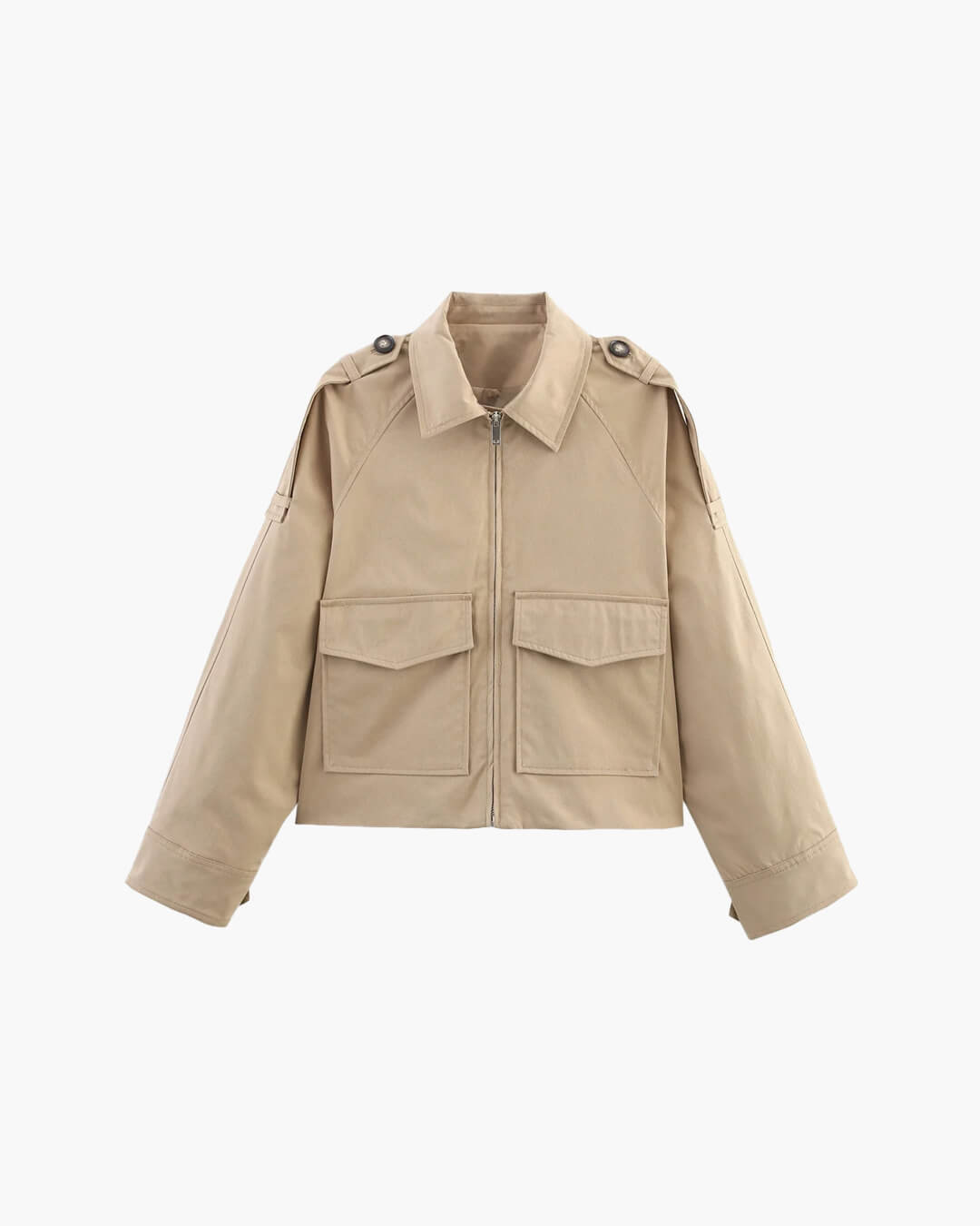 Veste courte type trench-coat classique