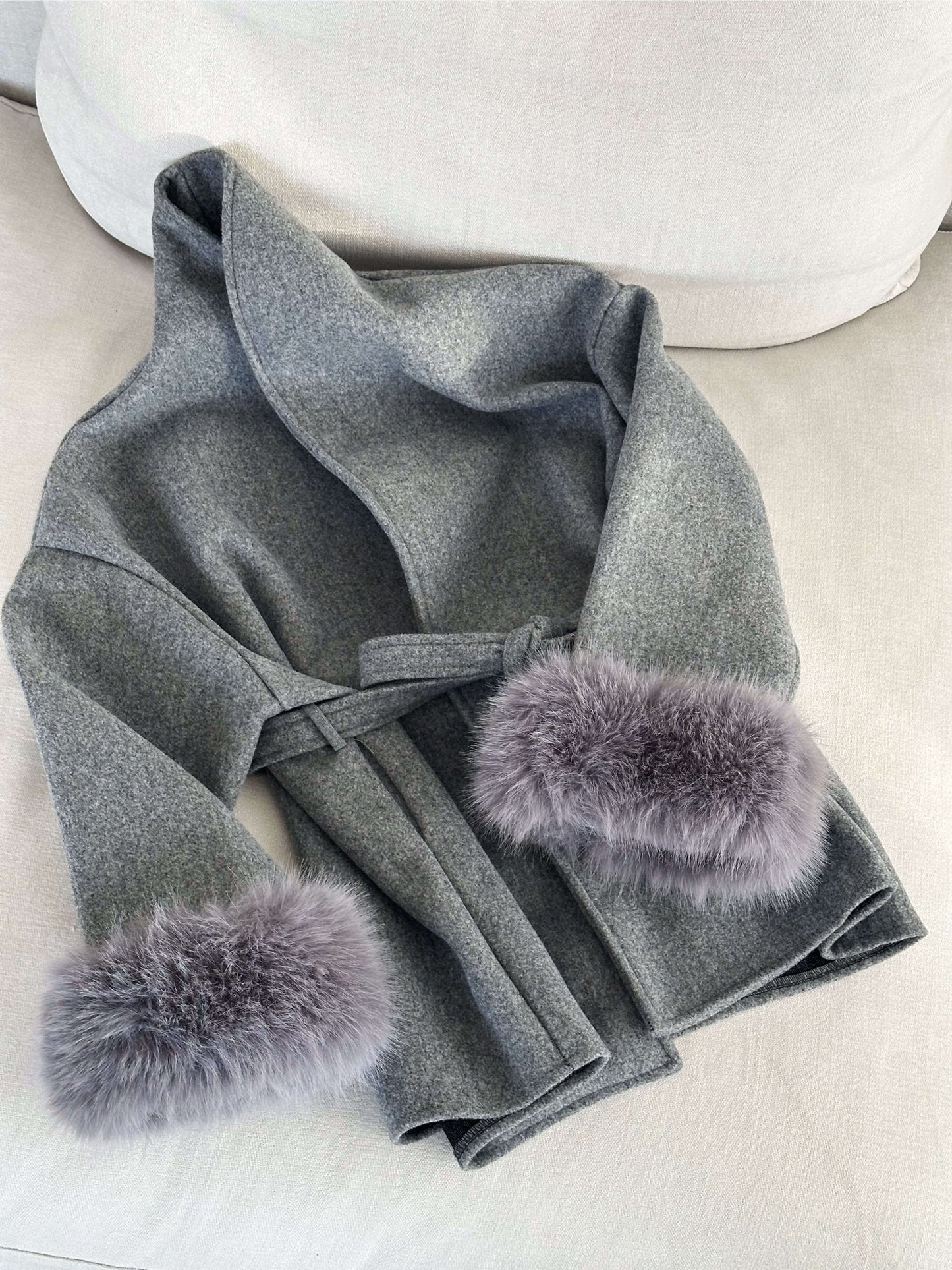 Manteau de luxe en fausse fourrure pour femme