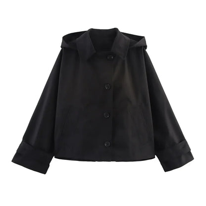 Veste coupe-vent pratique avec capuche