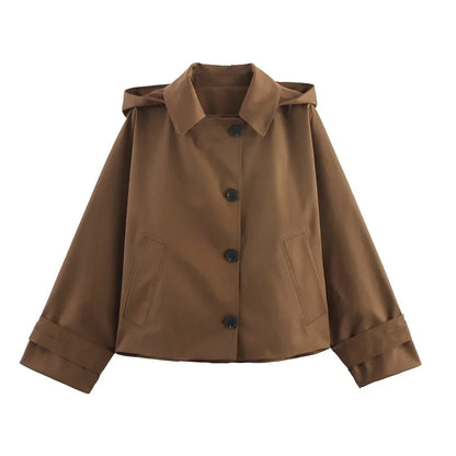 Veste coupe-vent pratique avec capuche