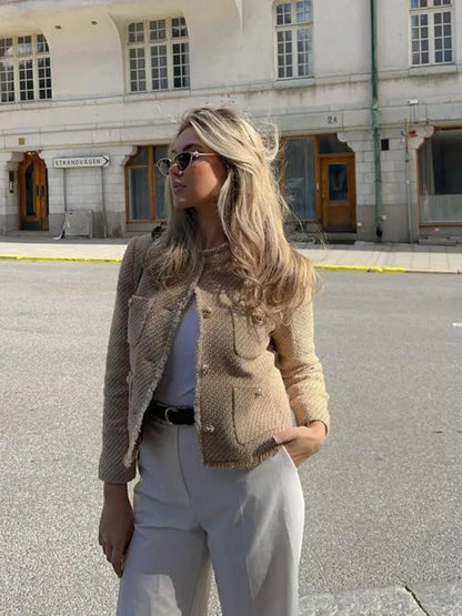 Veste Rétro Femme Élégante