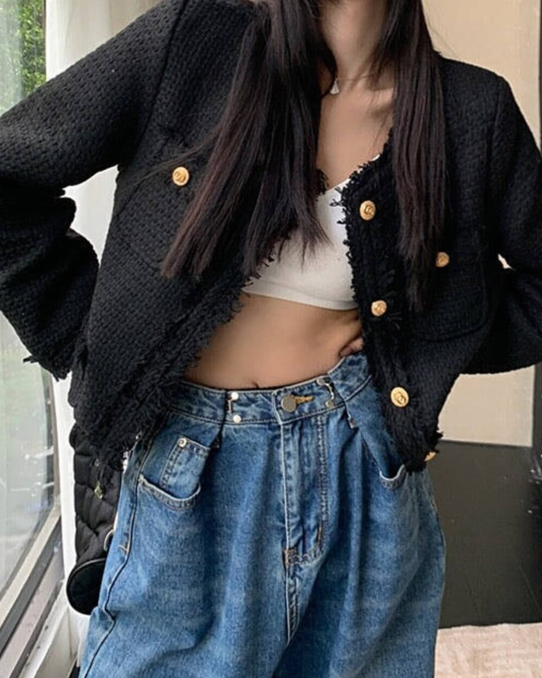 Veste Rétro Femme Élégante