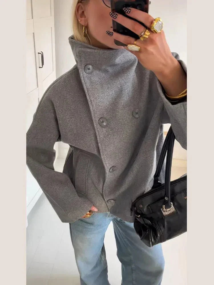Veste élégante pour homme, col montant