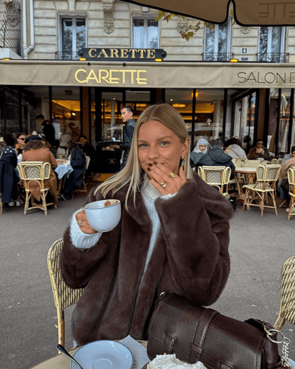 Parka élégante en fausse fourrure pour femme