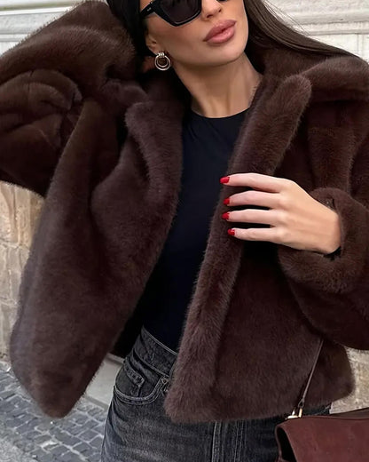Elegante Faux-Fur-Parka Damen - IdealeKleiden