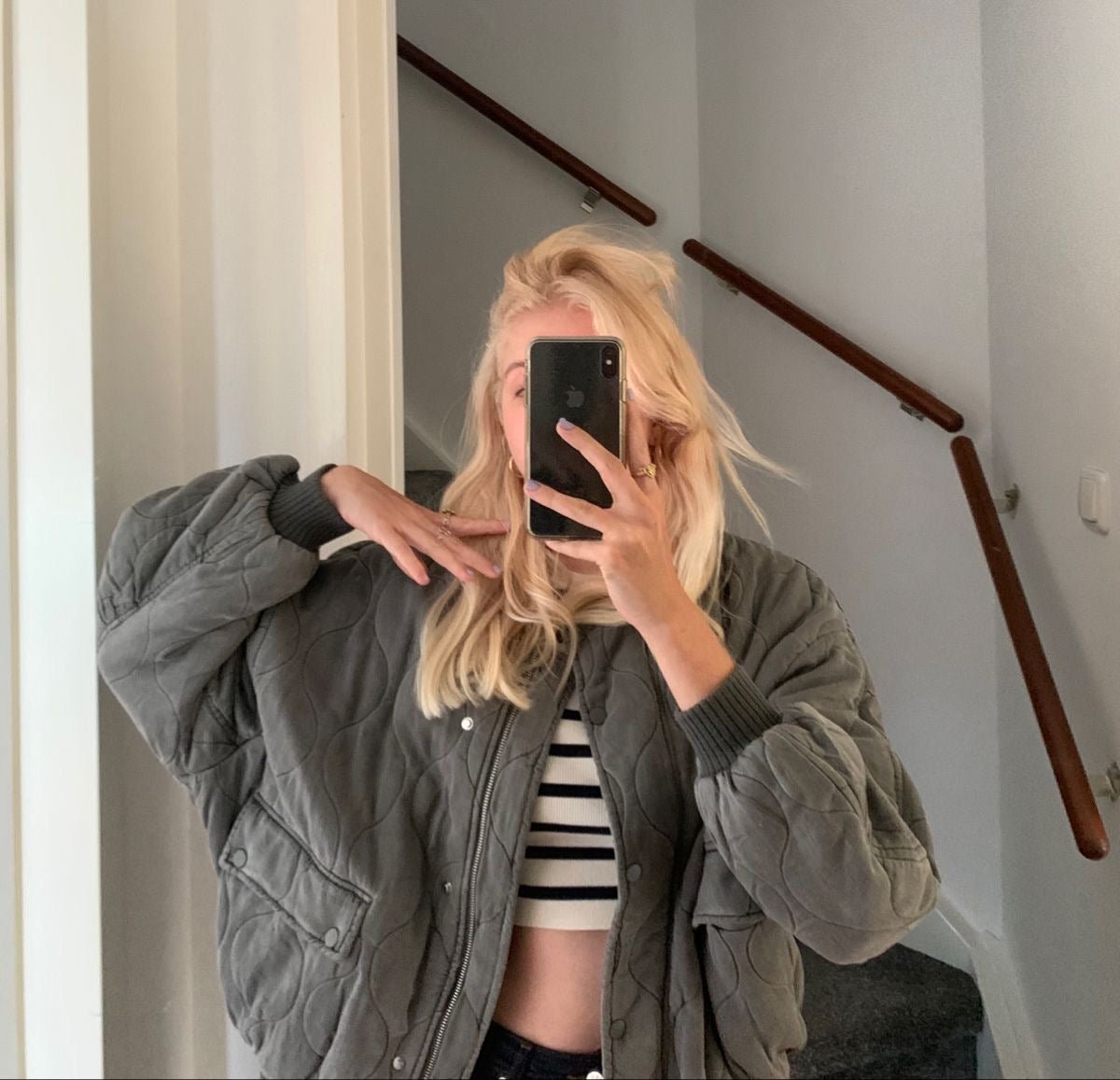 Blouson bomber rembourré Chaud et stylé