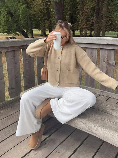 Écharpe femme Cardigan Vêtement d'extérieur élégant