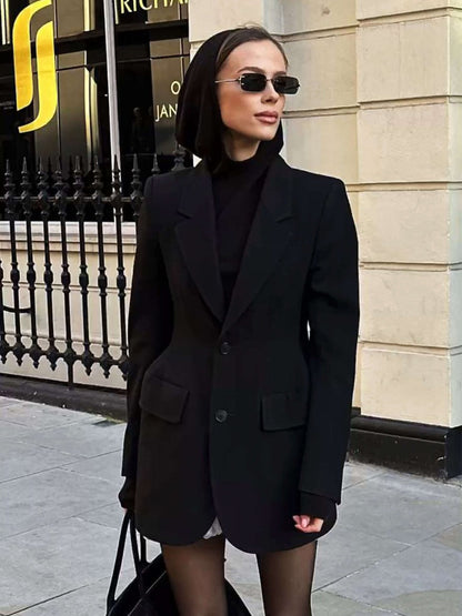 Blazer femme élégant à manches longues