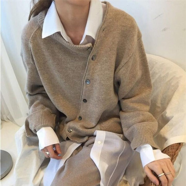 Veste boutonnée élégante intemporelle