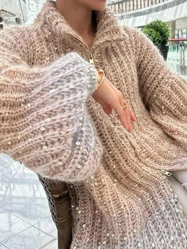 Stylishes Kleid | V-Ausschnitt Strick Pullover Frauen - IdealeKleiden