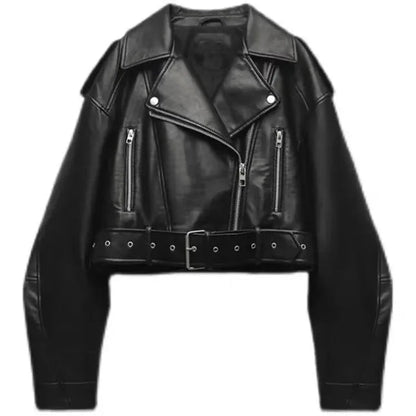 Damen Kurzjacke Gürtel Schnitt - IdealeKleiden