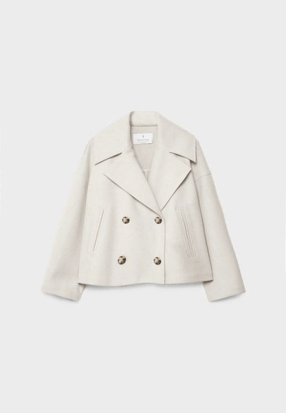 Stylische Cropped Jacke Doppelreiherschnalle - IdealeKleiden