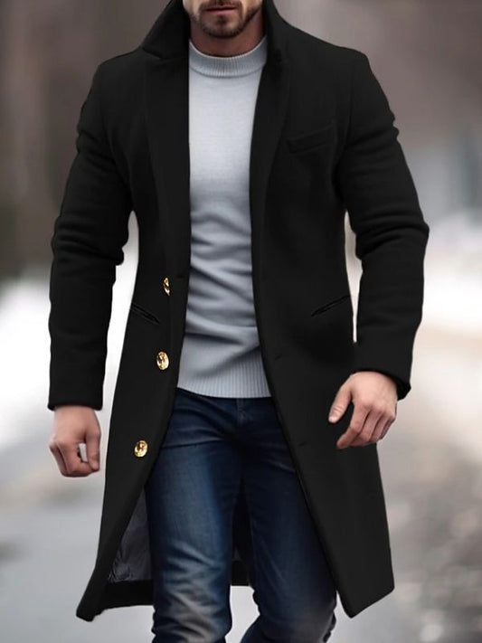 Herren Wolljacke Warm Herbst Winter - IdealeKleiden