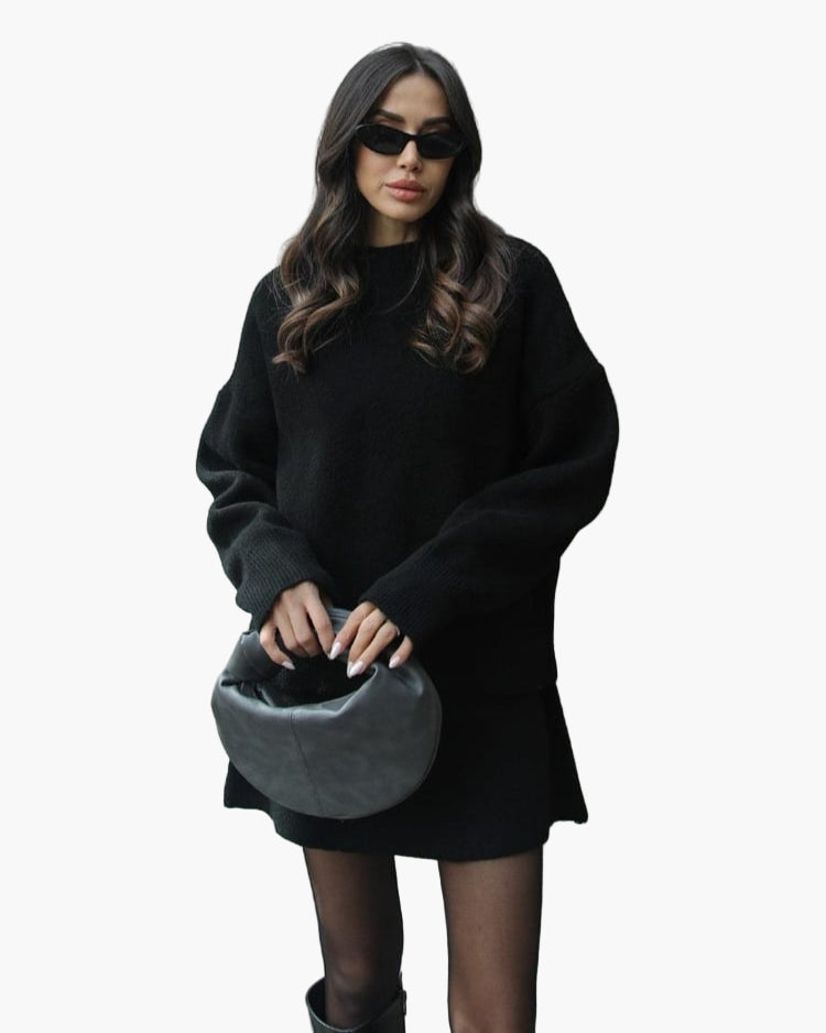 Tenue tricotée automne hiver mode élégante