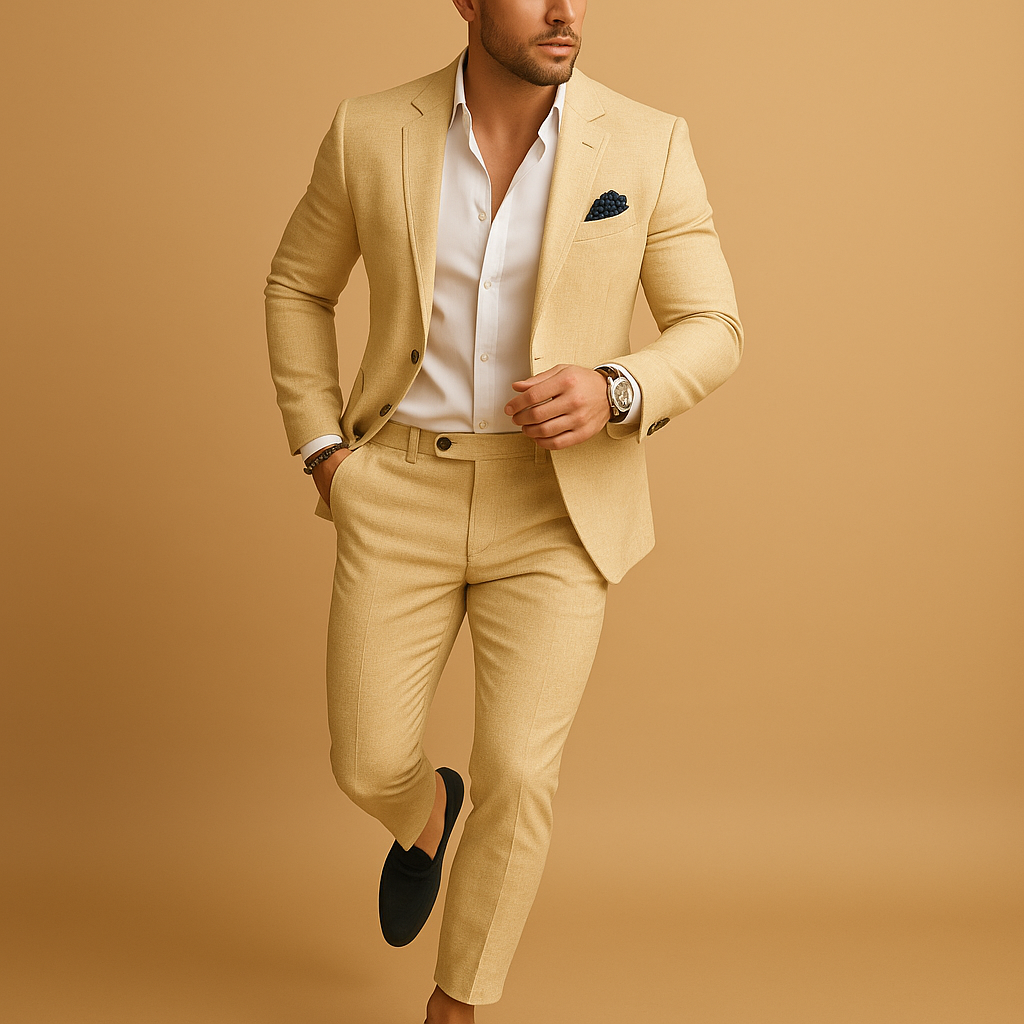 Costume homme coupe ajustée élégant noir