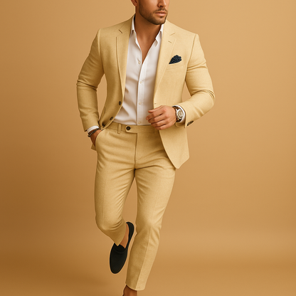 Costume homme coupe ajustée élégant noir
