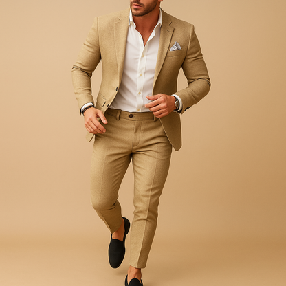 Costume homme coupe ajustée élégant noir