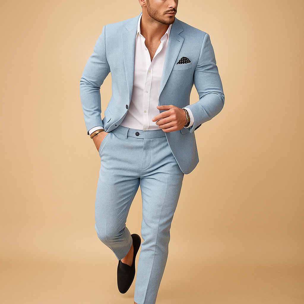 Costume homme coupe ajustée élégant noir