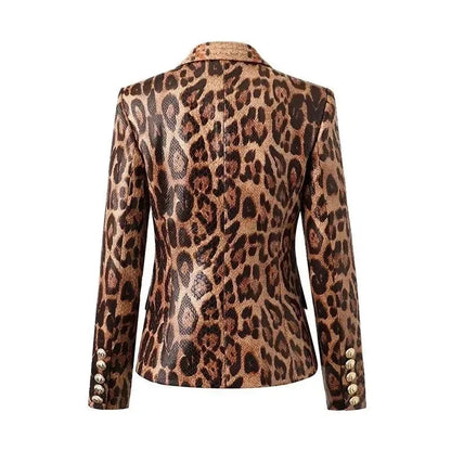 Stylische Damenblazer Slim Fit Bedruckt - IdealeKleiden