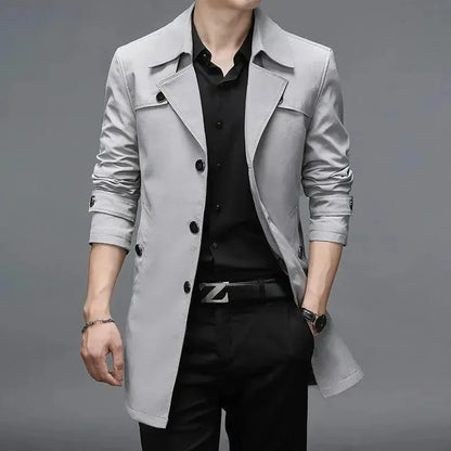 Trench-coat stylé pour homme, coupe slim et moderne