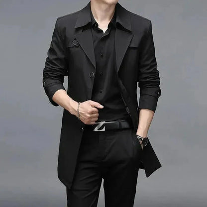 Trench-coat stylé pour homme, coupe slim et moderne