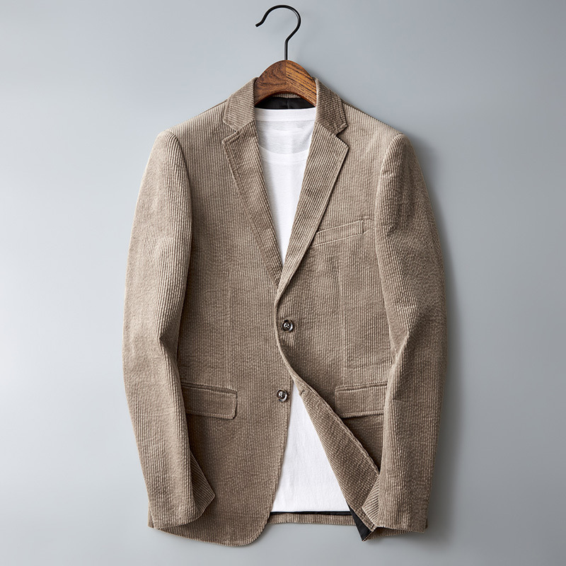 Veste en velours côtelé homme stylée coupe moderne