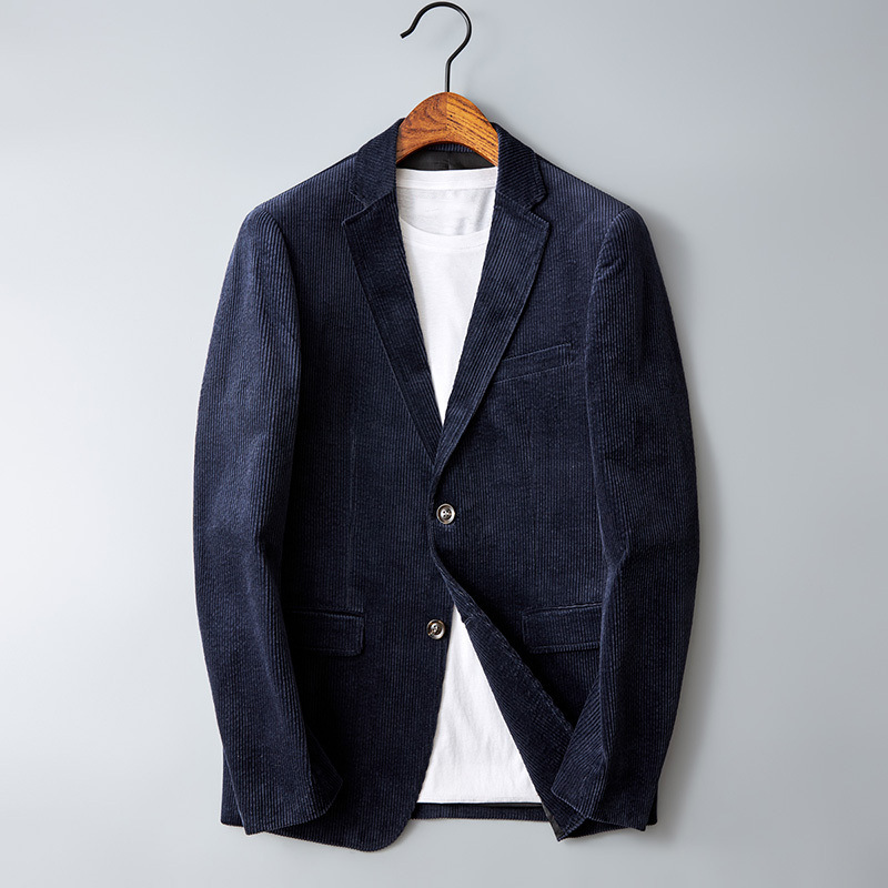 Veste en velours côtelé homme stylée coupe moderne