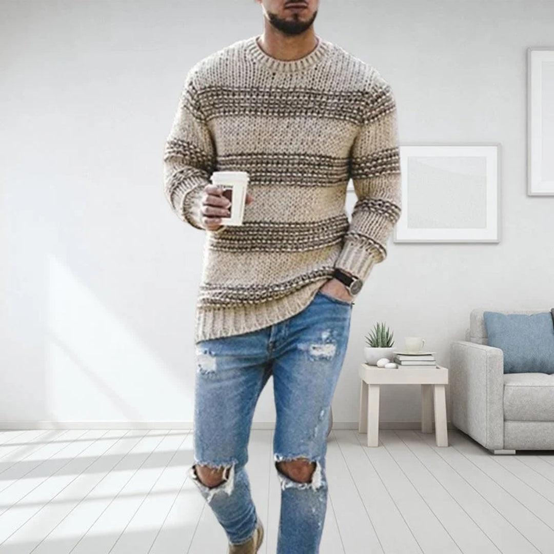 Pull tricoté doux et chaud pour homme