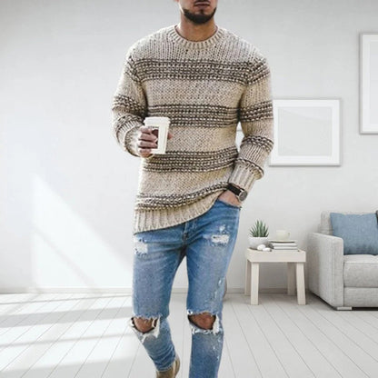 Pull tricoté doux et chaud pour homme